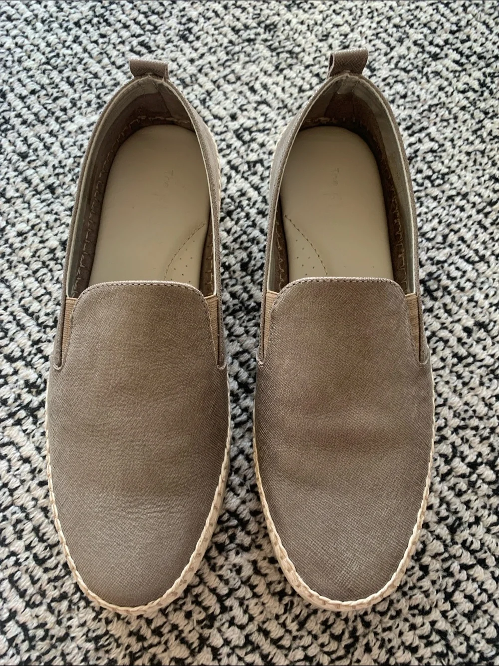 THE FLEXX Men's Slip-On Loafers in Taupe Canvas